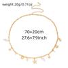 Shell Imitation Pearl Body Chain Adjustable Beads Belly Chain Retro Starfish Waist Chain  Ladies