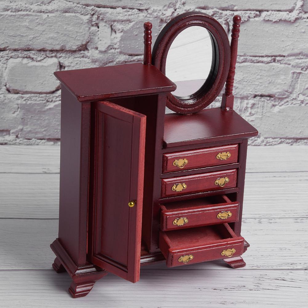 1:12 Doll House Miniature Sitting Room Dressing Table Dollhouse Decoration AccessoriesDressing Table Model