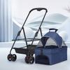 Lightweight Pet Cart Dog Foldable Separation Strollers Medium Dog Cart Dog Detachable Car Carrier Bag Pet Carriers with Plate