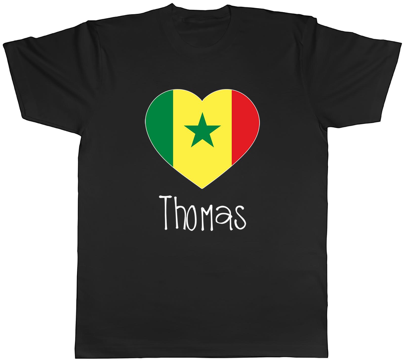 Personalised Love Senegal Football Fan Supporter Unisexs TShirt Tee Gift Top S