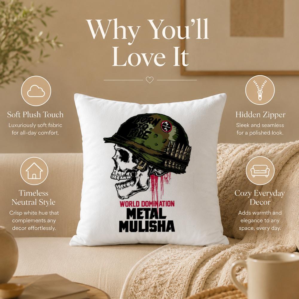 Fashion M-Metal MulishaS Cushion Cover Double-Sided Printed Pillow Cover Hypoallergenic Dust-Mite Proof