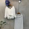 C S In The Room Women Padou V neCk Off Shoulder Long SleeVe SweatShirt Set 3  