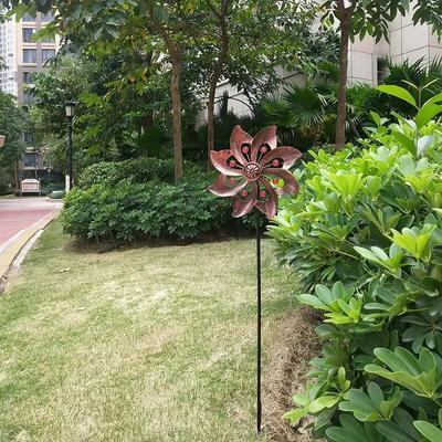 Metal Windmill Decorative Windmill Garden Courtyard Outdoor Windmill Garden Accessory Rotating Windmill Metal Craft Piece