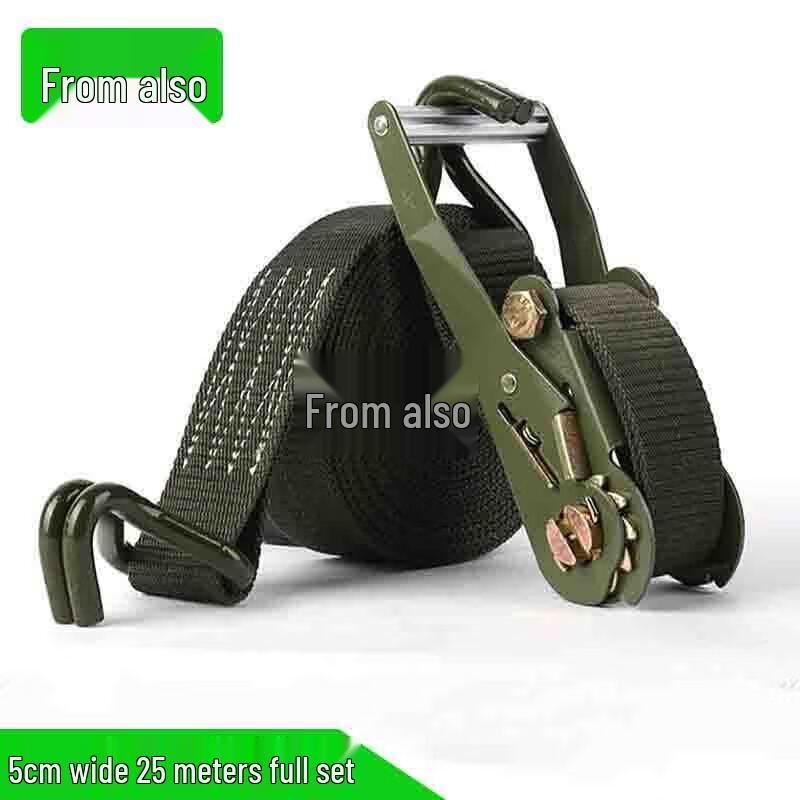 Outdoor Heavy-Duty Ratchet Tie-Down Strap
