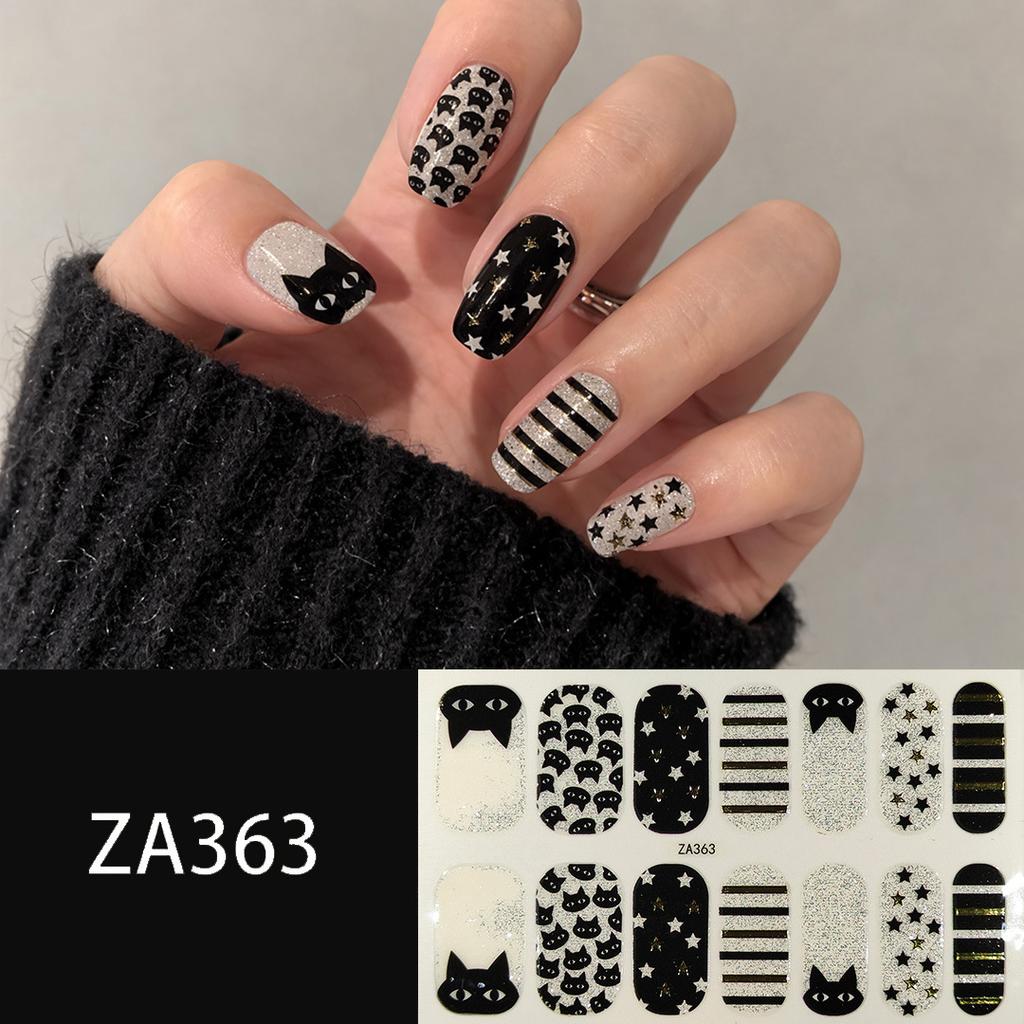 ZA Skin Brightening Waterproof No-Cure Full Cover Gel Nail Wraps, Luxury Minimalist Nail Stickers, Nail Patch Films