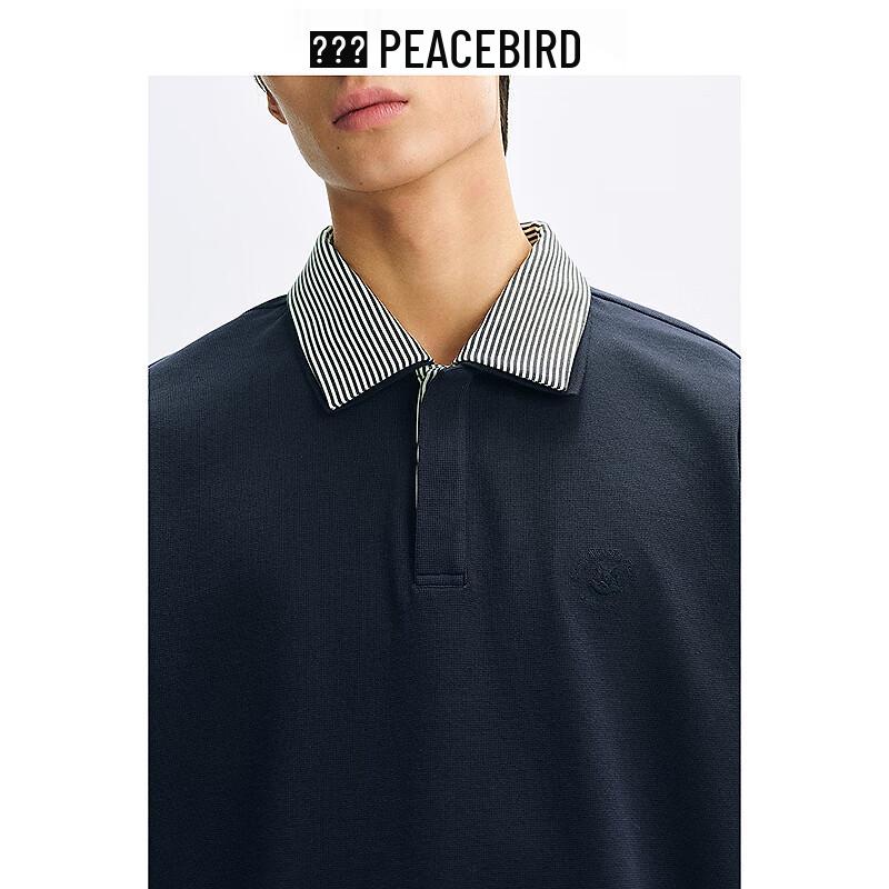 PEACEBIRD Men's Artist Series Striped Polo Shirt