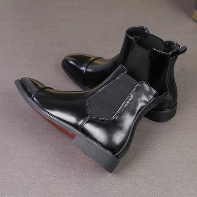Leather Casual Boots Men Loafers Luxury Design Slip On Male Dress Boots Leisure Style Big Size Good Wear-resistant Sole