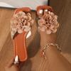 Fashion Women Flower Flat Slippers Casual Walking Shoes Female  Summer Fashion Dress Sandals Outdoor  Shallow Zapatillas Mujer