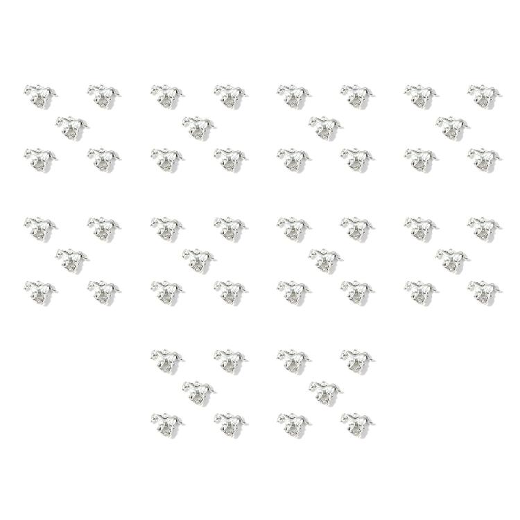 Pack of 50 Alloy Animal Horse Pendants 25x21mm Charms Designed for Jewelry Crafting DIY Projects Accessories