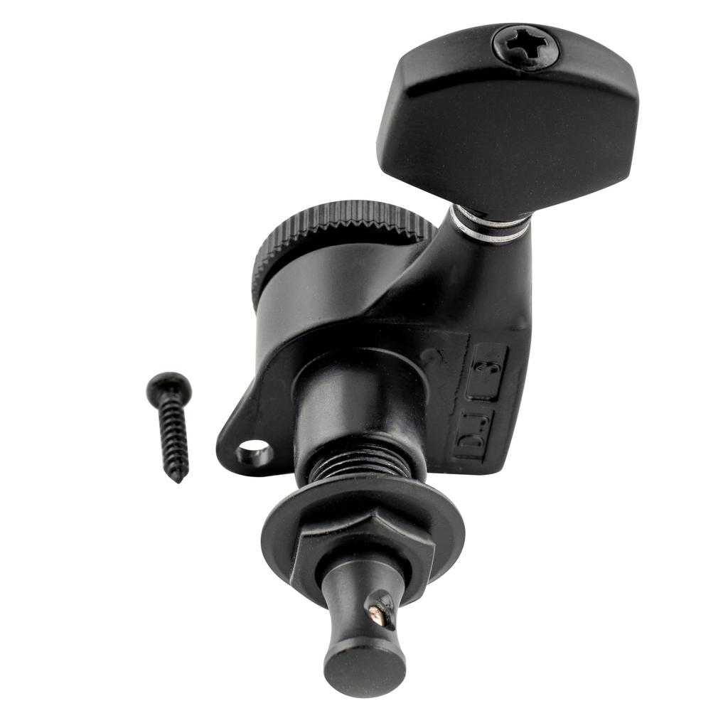 Musiclily Pro Locking Tuners for ST Telecaster Electric Black Hex Buttons 6-String Strat/TL Guitars,