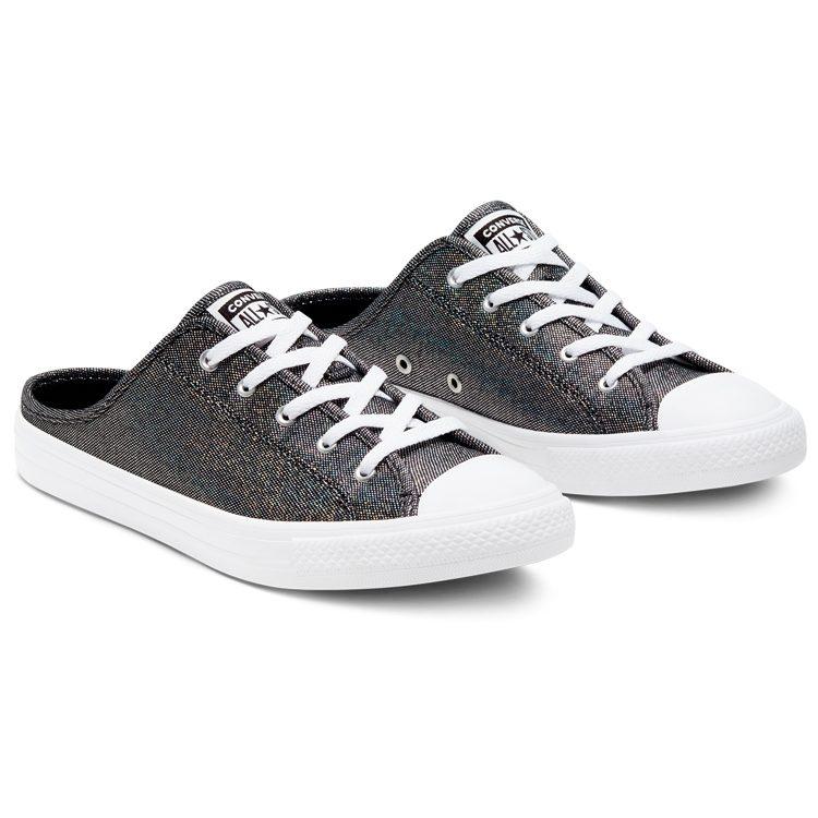 Converse Chuck Taylor All Star Dainty Mule Metal Black Pedal Casual Canvas Shoes Women's 568811C