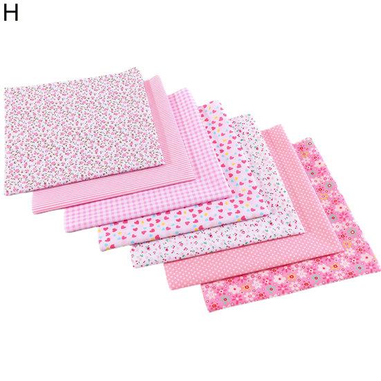 7Pcs Patchwork Cloth Not Fading Breathable Cut At Will Tear Resistant DIY Sewing Printing Wrapping Sewing Craft Cloth for Home