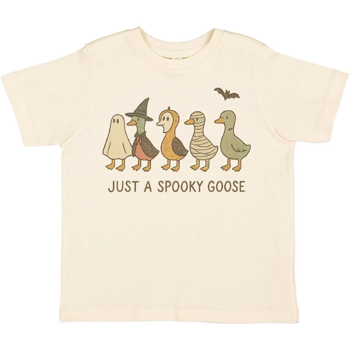 Inktastic Spooky Goose Halloween Costume Cute Ducks Toddler kids boys T-Shirt Silly Shirt 140