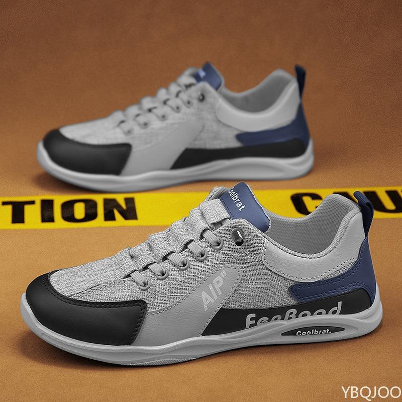 Summer Classic New Casual Breathable One Step Men's Board Shoes Lightweight Anti slip Canvas Splicing Running Shoes Designer Men