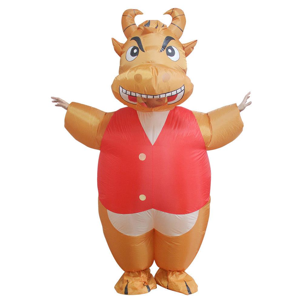 Halloween Pink Salamander Frog Inflatable Costume, Funny Cartoon Full-body Inflatable Suit for Party Performance