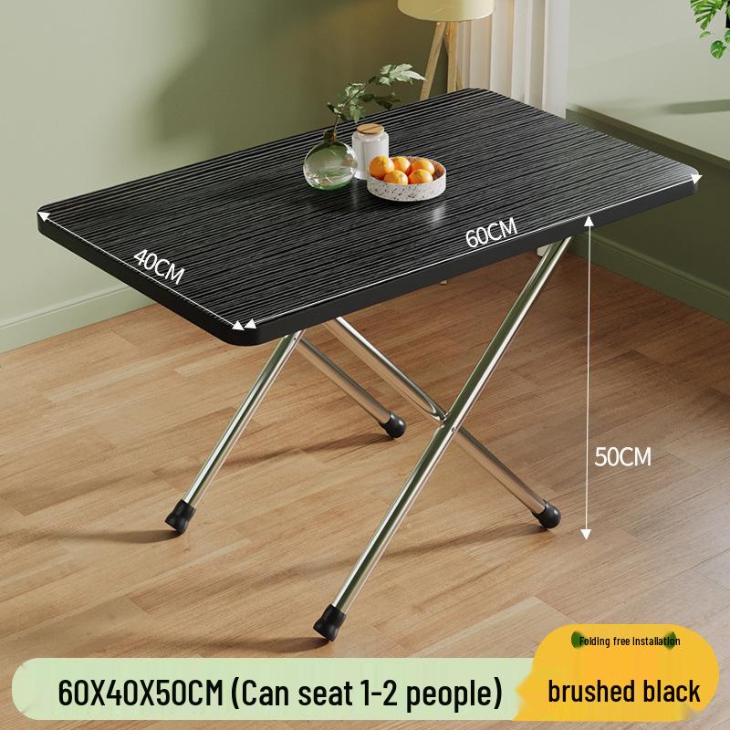 Foldable Rectangular Dining Table for Small Apartments or Rental Rooms