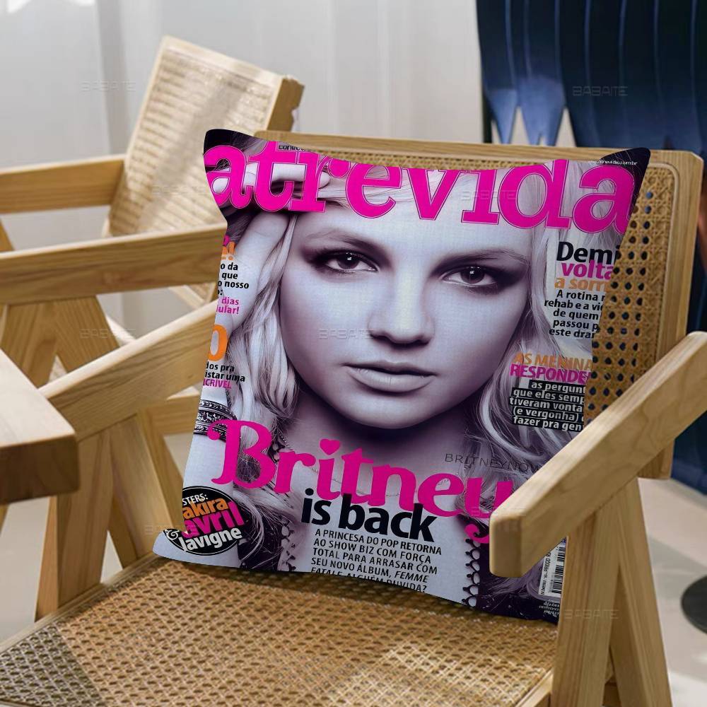 B-Britney S-Spears Office Cushion Pillowcase Car Cushion Cover45X45CM Lumbar Pillowcase Sofa Pillowcover
