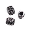 Vintage Floral Pattern Cylinder Beads Antique Style Large Hole Spacers For DIY
