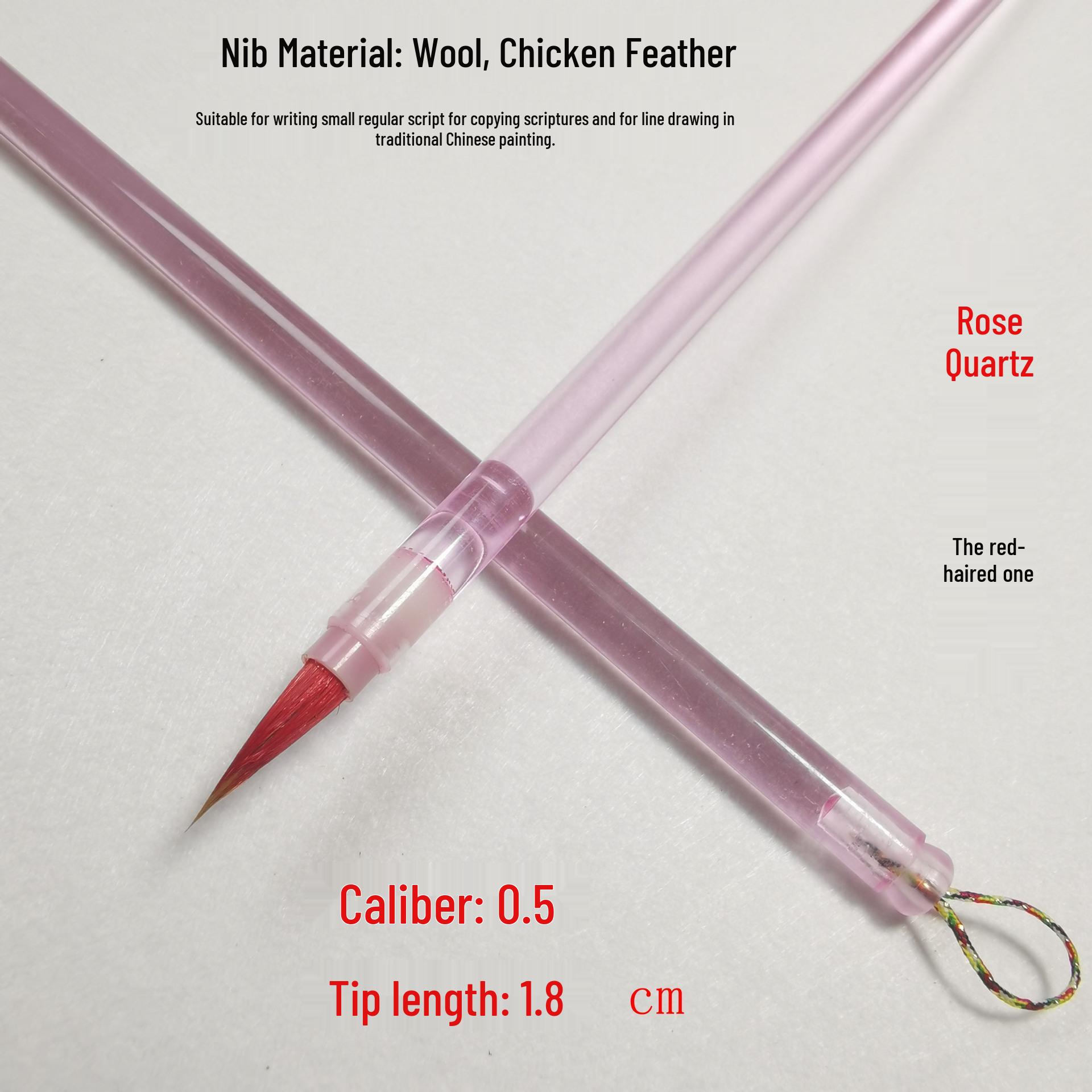 

Five-Color 0.5mm Small Seal Script Brush Set: Sheep, Red, Purple, Rabbit, Wolf Hair Brushes.