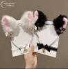 Plush Black Cat Ear Headband Hair Accessory for Women - Autumn/Winter Versatile Hair Clip