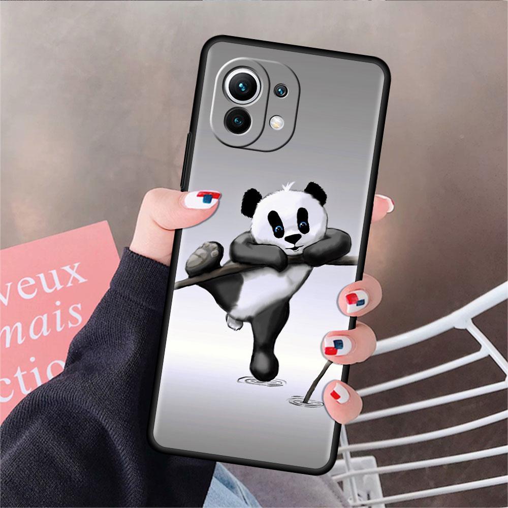 

Чехол с милым мультяшным животным пандой для Xiaomi Mi 11 Lite 5G NE 11T Pro 10T 9T Note 10 12 12X 12S, ультрамягкий чехол для телефона Mi 10T Pro