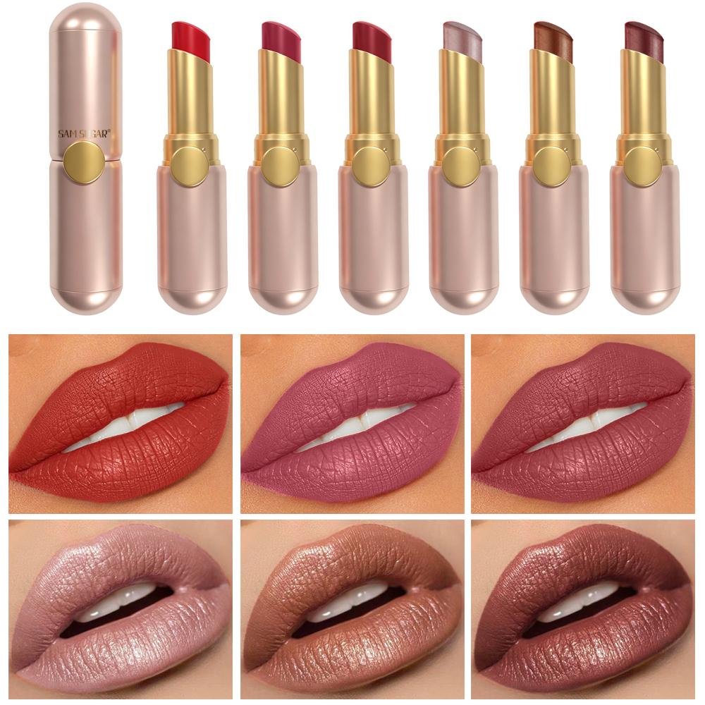 Matte Lipstick Long Lasting Waterproof Velvet Lipstick Capsule Lipstick Korean Makeup Nude Red Lip Stick for Women
