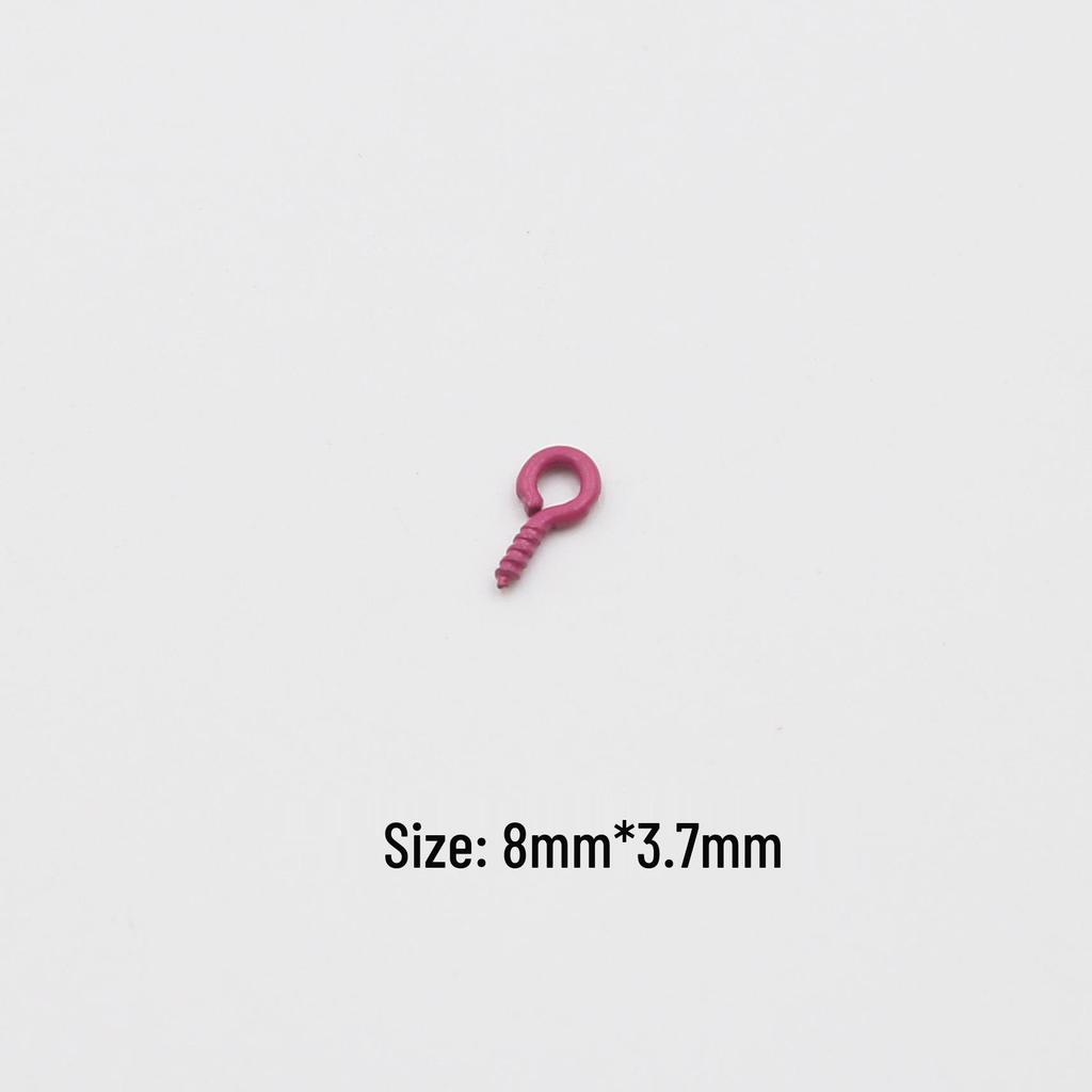 DIY Colored Ram Horn Hook Jewelry: Pearl Screw Nails & Threaded 9-Shaped Pendant Accessories