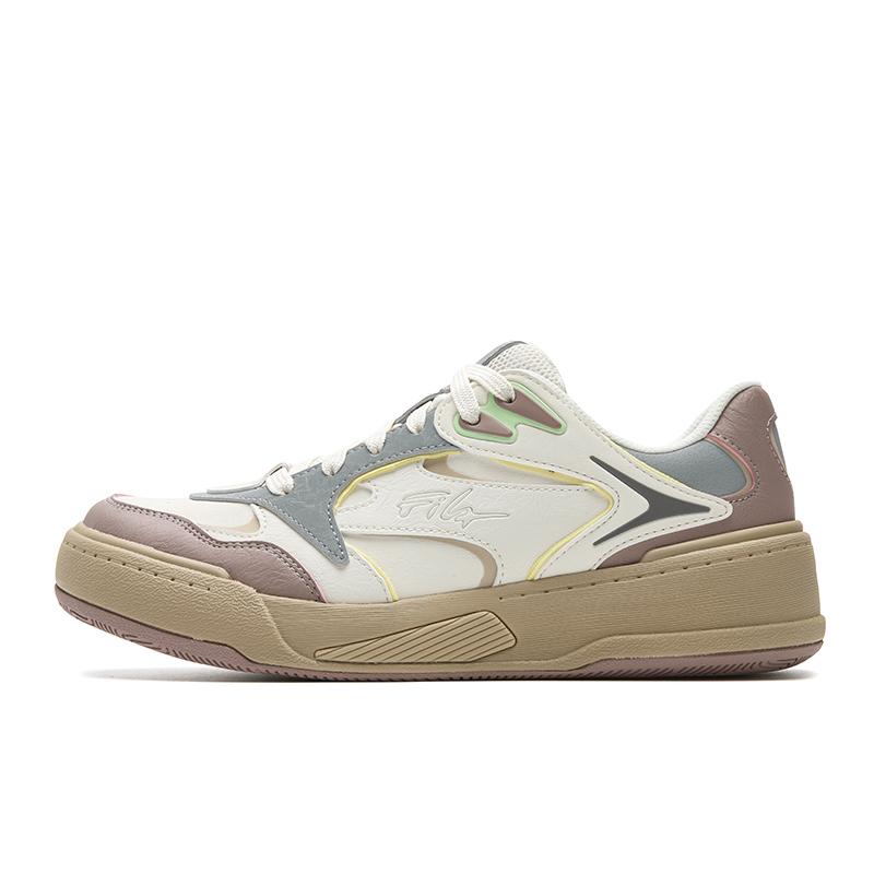 

FILA Coverage Cushioning Abrasion Resistant Lightweight Low top Skateboard Shoes Women s Light Pink White F12W612203FMA 35.5