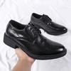 British Pointed-toe Oxford Shoes Lace-up Business Casual Shoes for Men New Male Formal Dress Footwear Solid Color Business Shoes