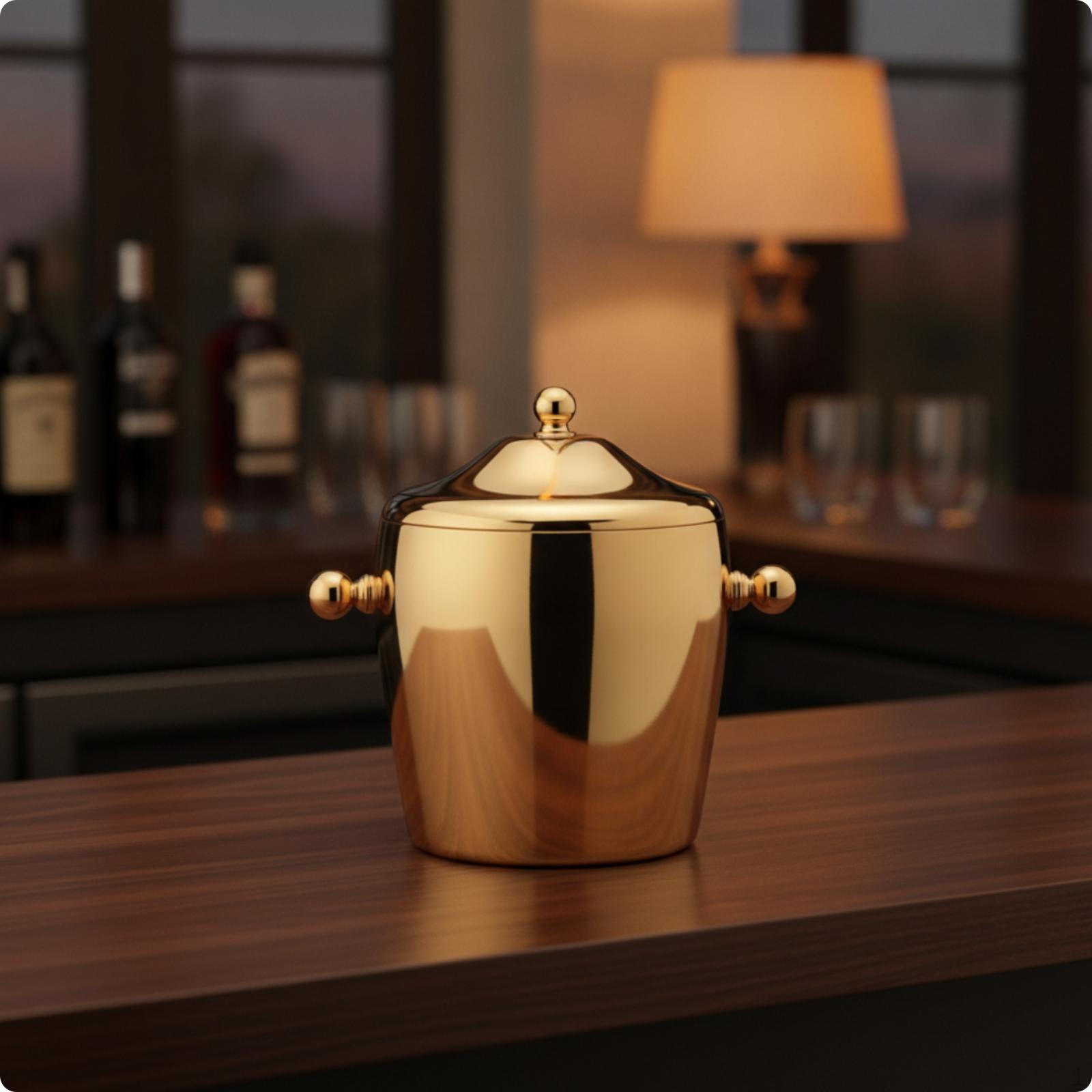Stainless Steel Ice Bucket with Lid