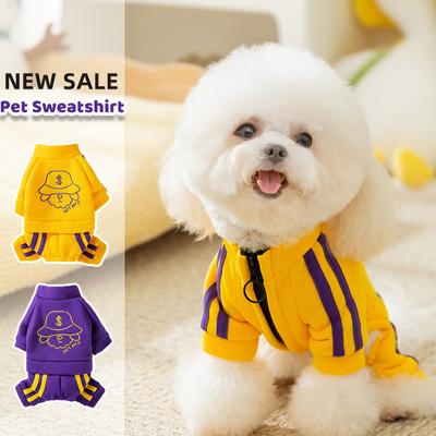 Sportliche Hunde-Overalls, modische Hunde-Kapuzenpullover, Mantel, warme, weiche Welpenkleidung, niedlicher Aufdruck, Katzen-Jumpduits, Haustier-Sweatshirts, Winter-Hundekleidung