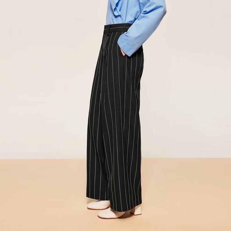 

LESS 2024 Winter Twill Wide-Leg Casual Pants M