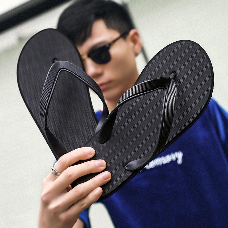 

Мужские летние нескользящие дезодорирующие шлепанцы, спортивные и пляжные сандалии с мягкой подошвой для отдыха на открытом воздухе. 41 чёрный