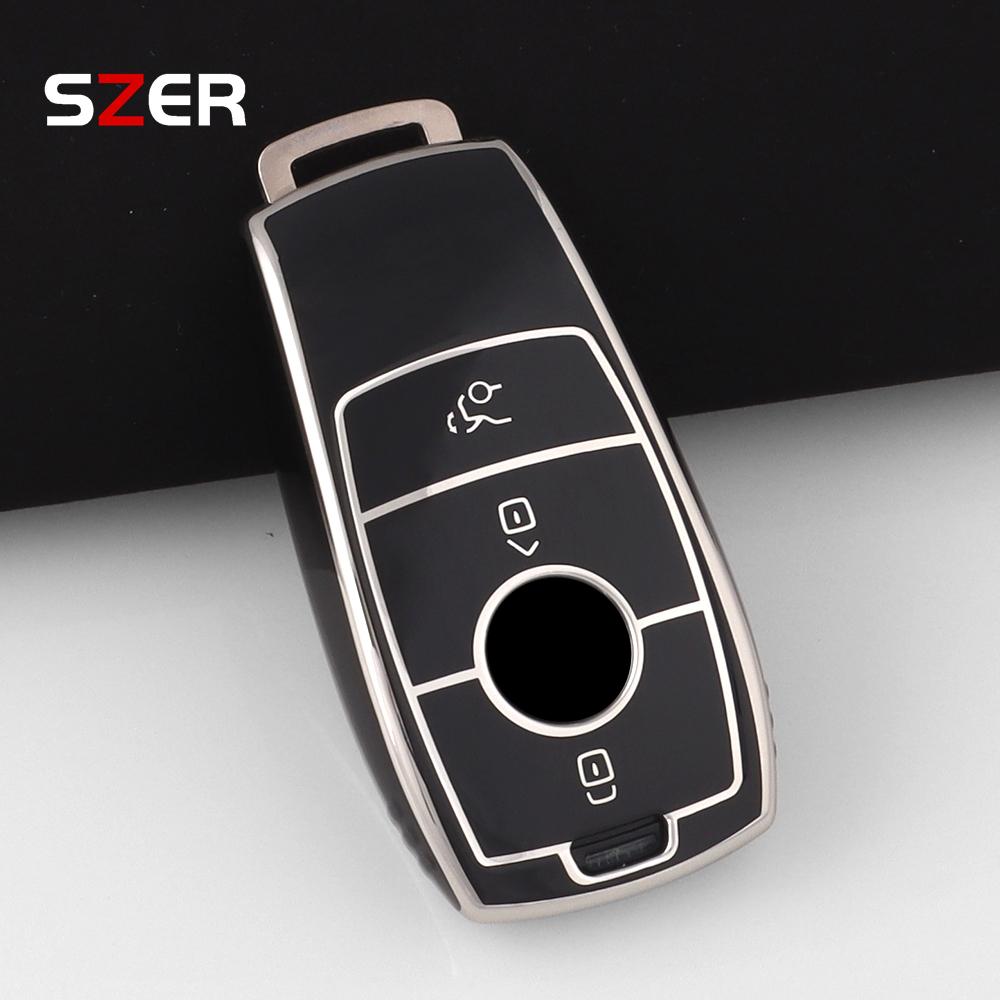 New Tpu Car Key Case Cover Bag For Mercedes Benz A C E S G Class Glc Cle Cla Glb Gls W177 W205 W213 W222 X167 Amg Fob Keychain
