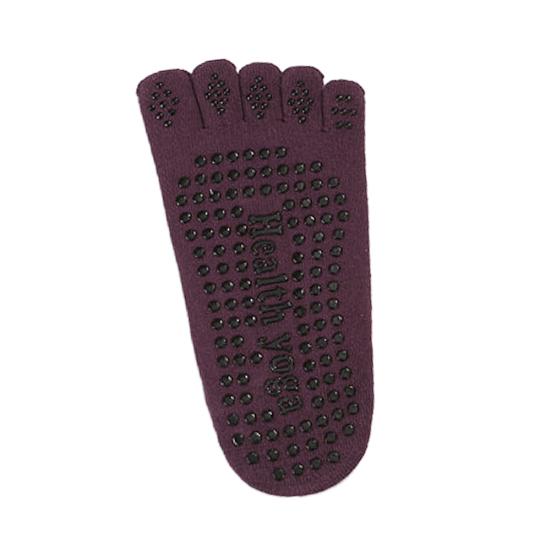 

Дышащие хлопковые спортивные носки для йоги, нескользящие чулочно-носочные изделия с застежкой на щиколотку и пятью пальцами фуксия