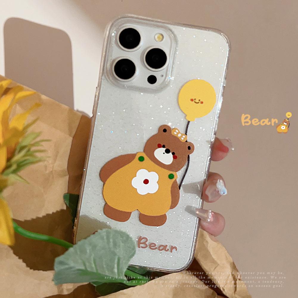 Balloon Cute Bear Case for iPhone 17 iPhone 17 Pro Max