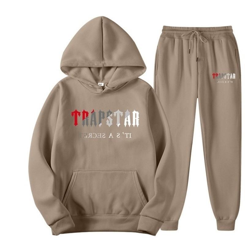 Completo Tuta Jogger con Felpa con Cappuccio Oversize da Uomo - Tessuto Misto Cotone con Stampa Autunnale Casual