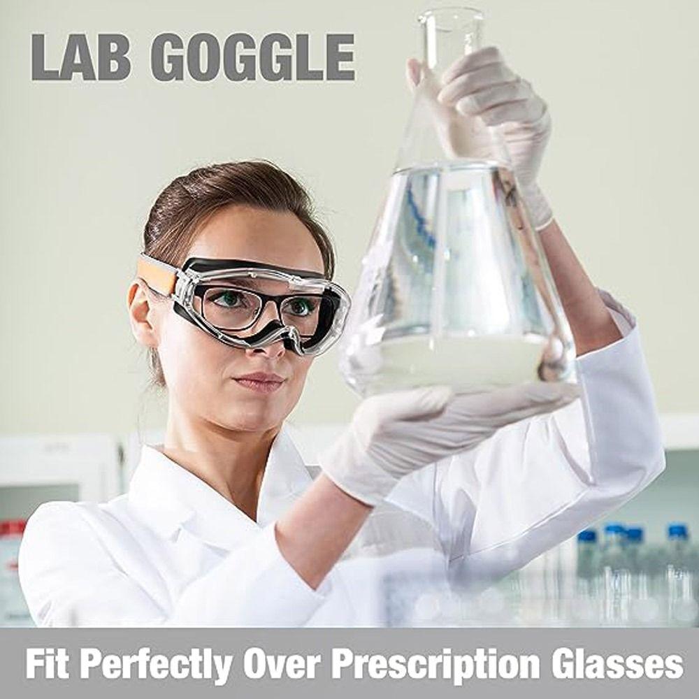 Industrial Grade Safety Goggles Anti Fog Clear Lens Lab Goggles Fit Over Glasses for Men and Women Eye Protection2