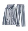 Autumn/Winter Women's Casual Solid Color Hoodie & Wide Leg Pants Set