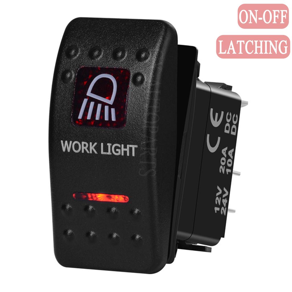 Waterproof Red LED Rocker Switch 12V 24V OFF Road Light ON OFF / ON OFF ON 3 Position Toggle for NARVA Carling ARB Style 4x4 Battery Switches5