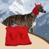 Windproof Knitted Hat for Dogs Winter Warm Yarn Head Wrap Pet Accessory for Walking Large Small Breeds