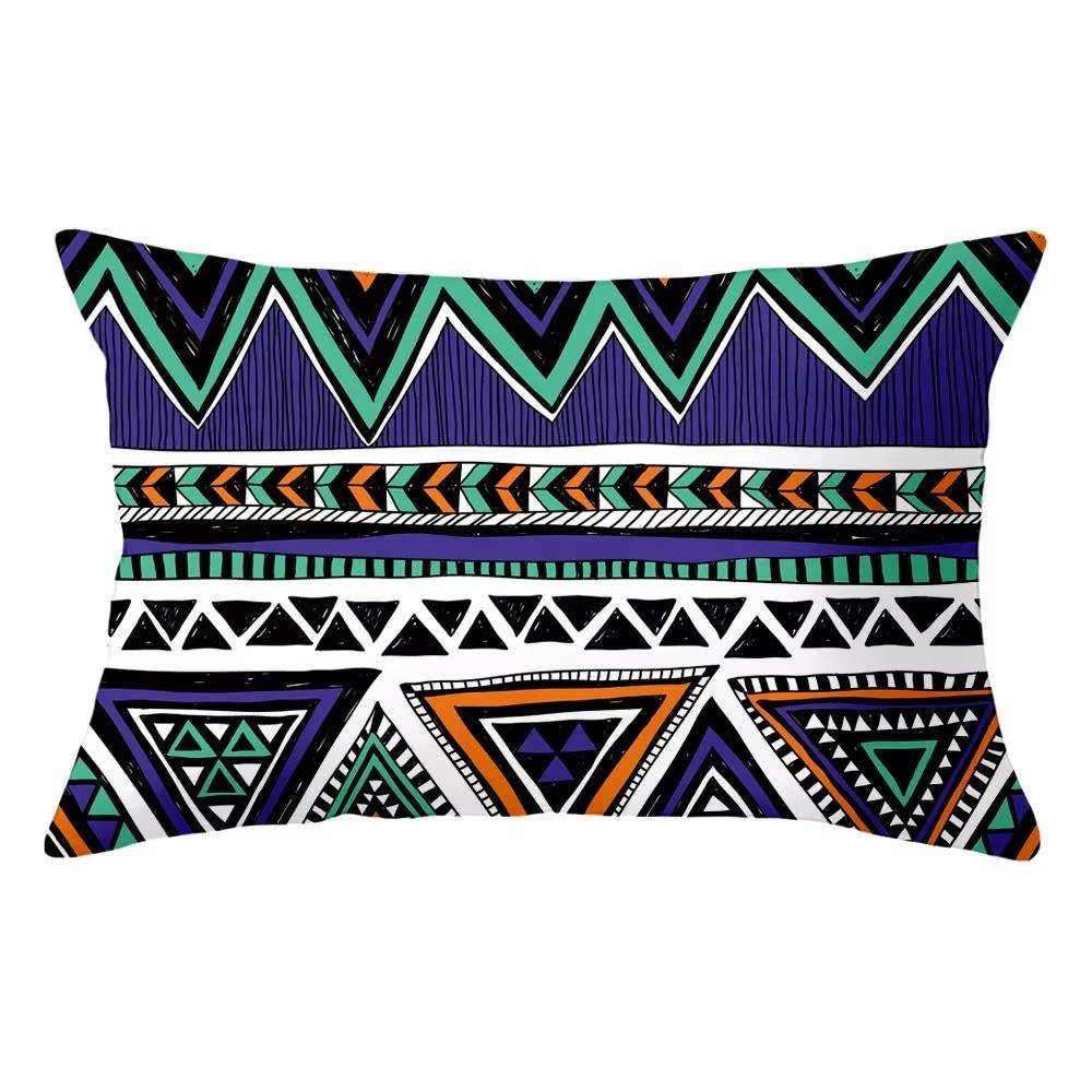 30X50 Bohemian Ethnic Style Pattern Print Decoration Living Room Back Home Polyester Rectangular Pillowcase Sofa Cushion