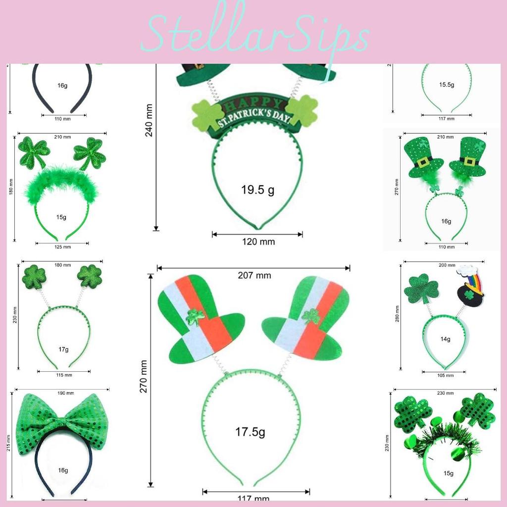St. Patrick's Day Decoration Kit 5pcs Irish Theme Hair Band