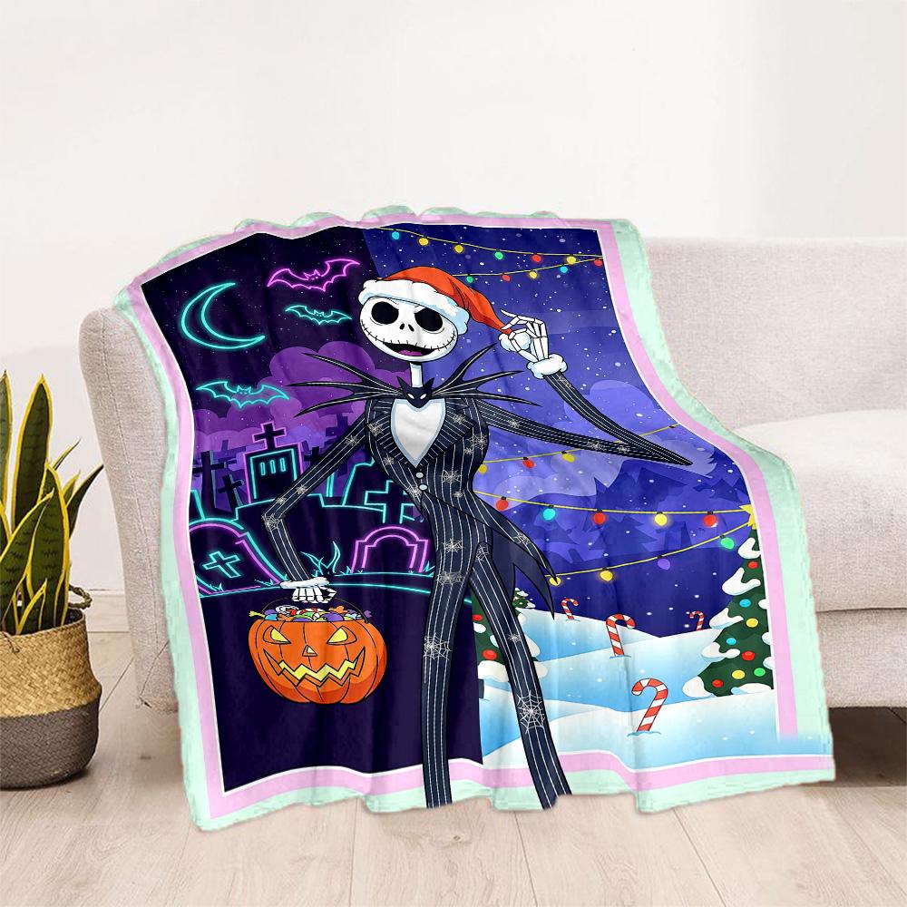 Christmas Nightmare Blanket Durable Comfort Suitable for Bed Couch Office Four Seasons Multipurpose Modern Style Gifts For Family Or Friends