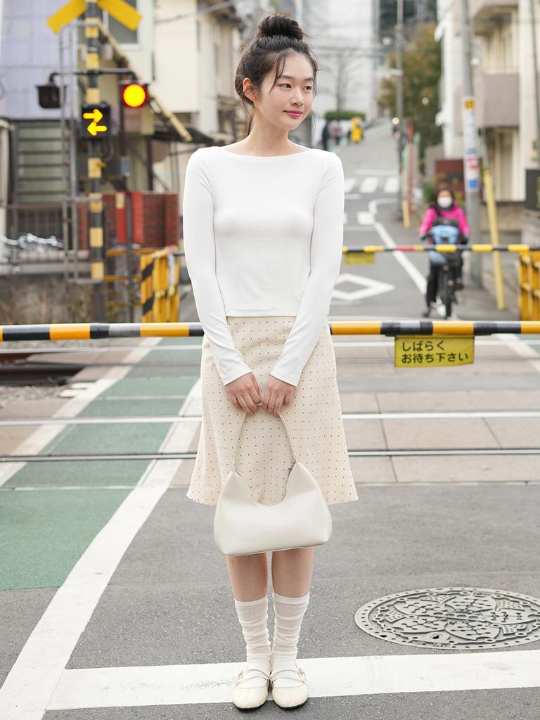 Laengaenlu Cielo Twist Lace Top(Cielo)_Ivory