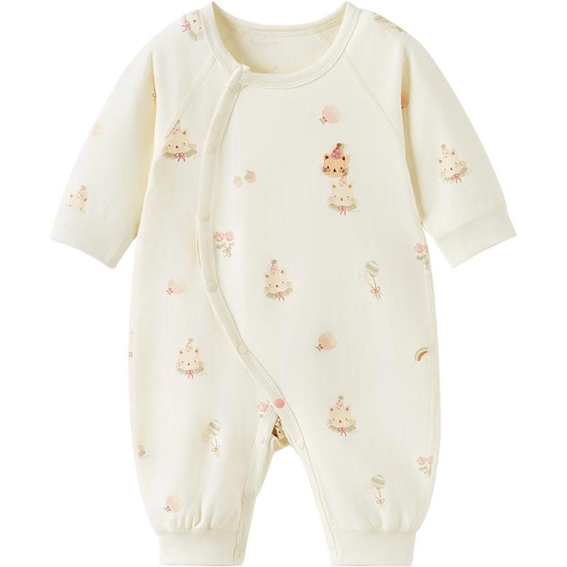 Tongtai Pure Cotton Newborn Spring Autumn Long-Sleeve Romper