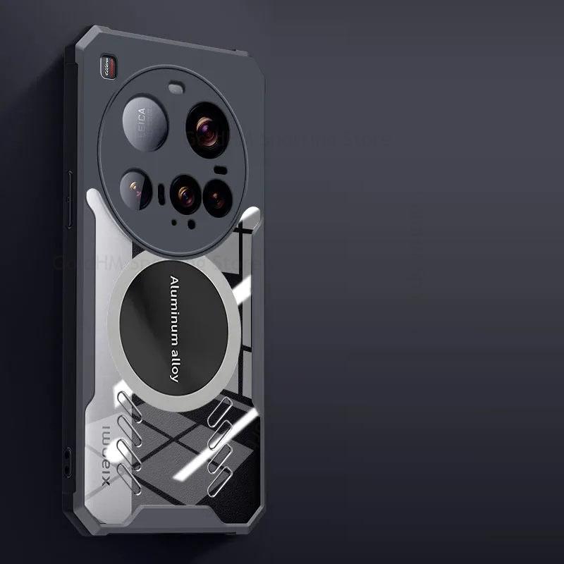 

Чехол для Xiaomi 15 Ultra Armor Shockproof Clear Acrylic Противоударный чехол для Mi 13 Pro 12S 11 14 15 Ultra Cooling Теплоотвод для Magsafe Cover For Xiaomi 13T Pro чёрный