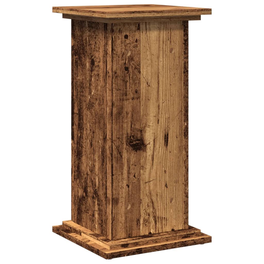 Pedestal with Storage Space Rustic Wood Look 31 X 30 X 60 Cm Engineered Wood