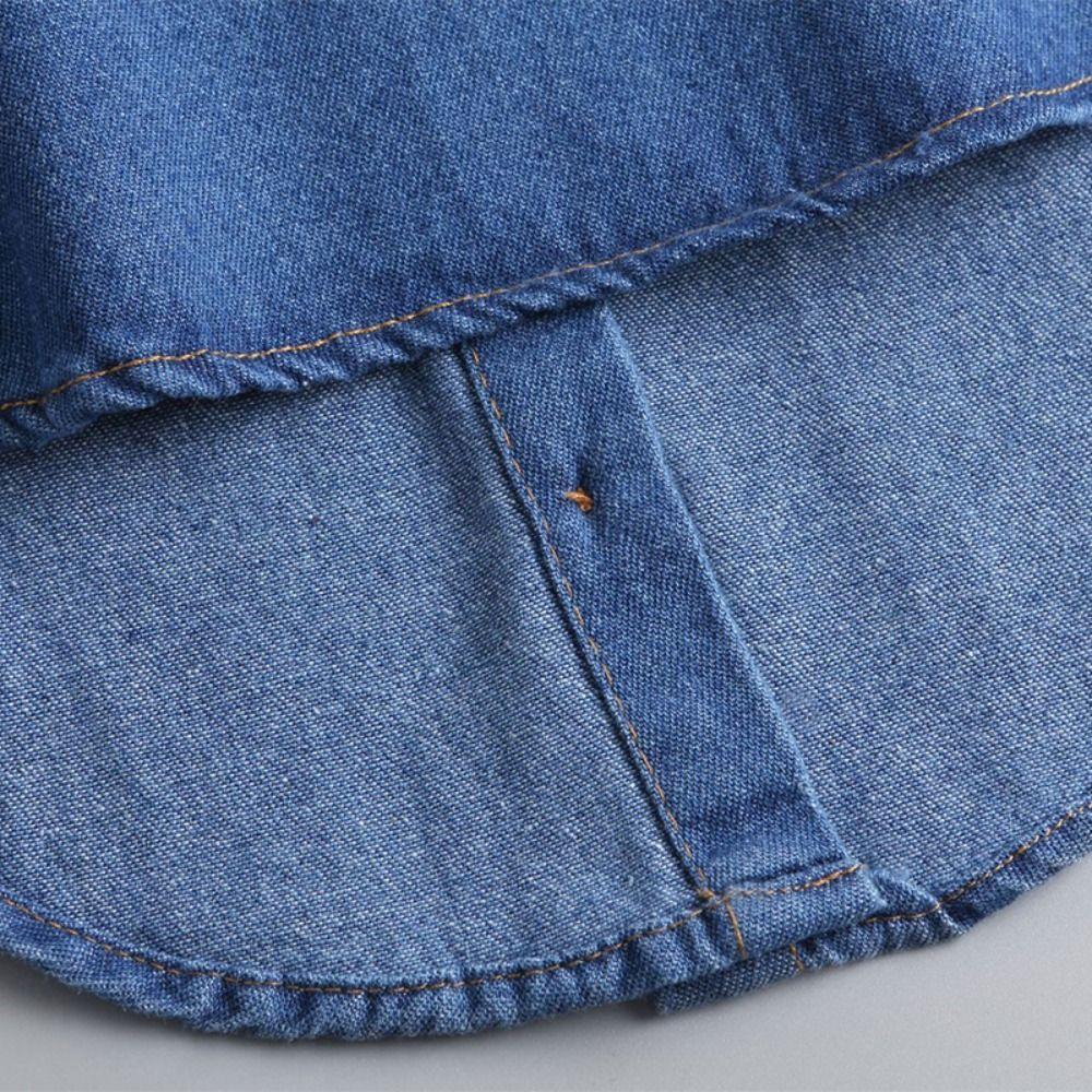 Black Lapel Half Shirt Detachable Adjustable Neckline Elegant Denim Fake Collar  Women