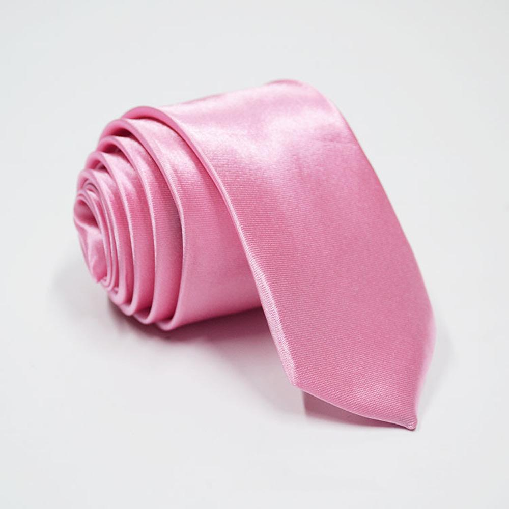Monochrome Tie Solid Color Narrow Tie 5Cm Men'S Satin Hand Tie